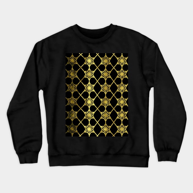 GOLD Star Pattern Crewneck Sweatshirt by SartorisArt1